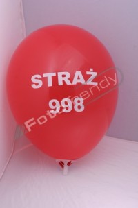 Balony reklamowe ukazują numer straży pożarnej